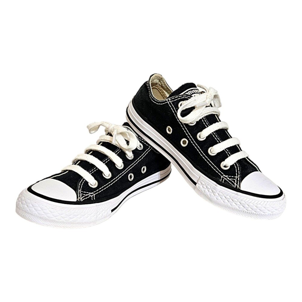 Converse Little Kids Chuck Taylor All Star Ox Black Canvas Sneakers Youth Size13